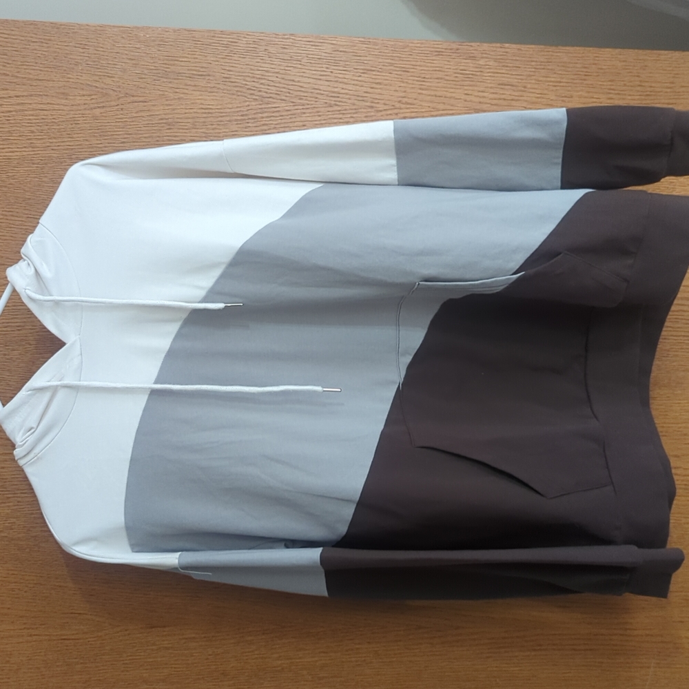 White & Brown Hoodie